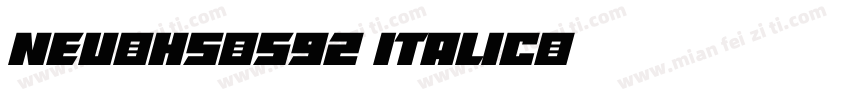 NEU-H5-S92 Italic字体转换
